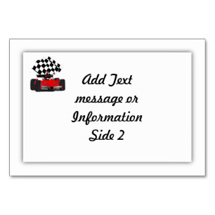 Numeração De Mesa Carro Race Vermelho com Sinalizador Verificado