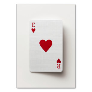 Numeração De Mesa Carta Ás de Copas - Número da Mesa Inicial