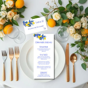 Numeração De Mesa Cartão-Mediterrâneo de Casamento - Ícones das Refe