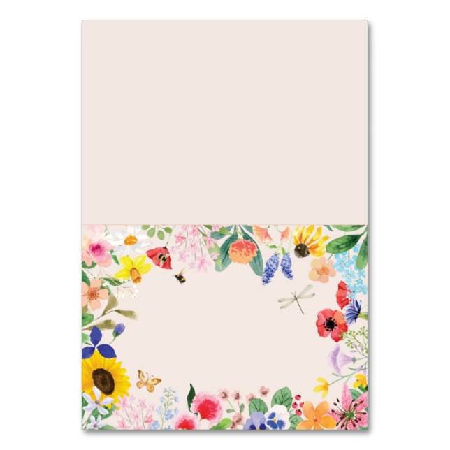 Numeração De Mesa Cartãozinha de Chá de fraldas de abelha (Frente)