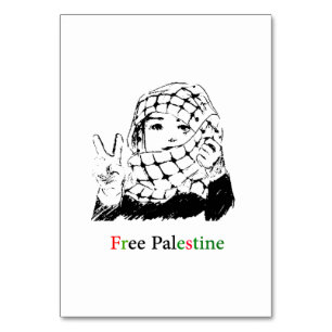 Numeração De Mesa Cartas gratuitas para a Palestina