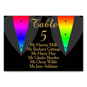 Numeração De Mesa Cartaz de Gay do Orgulho com Cartaz de Casamento d