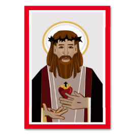 Numeração De Mesa Cartaz de oração de Jesus Sagrado