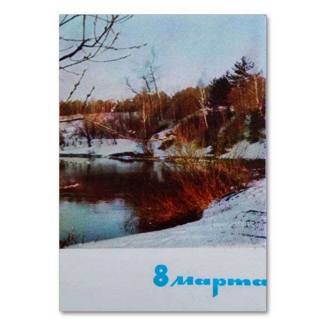 Numeração De Mesa Cartaz do banquete soviético Happy 8 de março! (Frente)