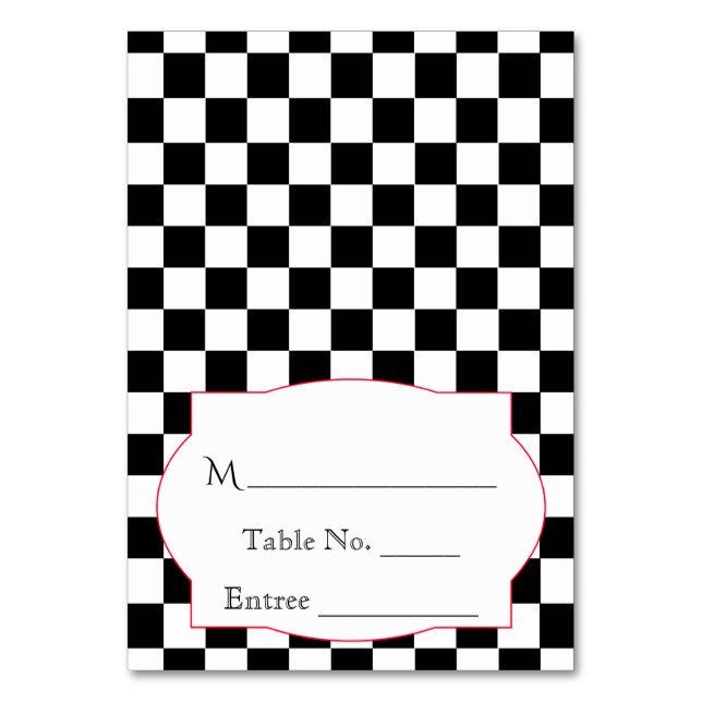 Numeração De Mesa Cartaz Rockabilly Hearts and Rosa Place (Frente)