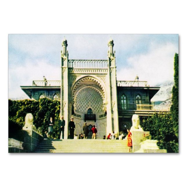 Numeração De Mesa Cartaz soviético no Palácio Vorontsov em Alupka (Frente)