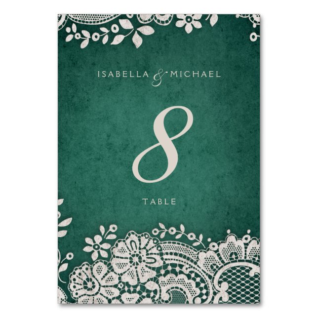 Numeração De Mesa Carteira de mesa de casamento Rústico de colar vin (Frente)