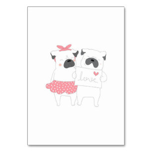 Numeração De Mesa Casal Bonito, Bulldog Francês Pão