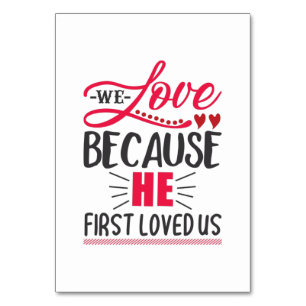 Numeração De Mesa Casal Que Adoramos Porque Ele Nos Amava Pela Prime