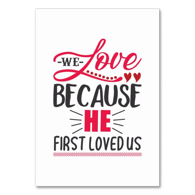 Numeração De Mesa Casal Que Adoramos Porque Ele Nos Amava Pela Prime (Frente)