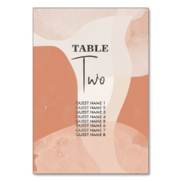 Numeração De Mesa Casamento Abstrato da Boêmia Moderna Terracotta