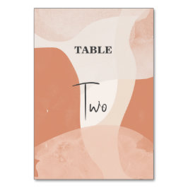 Numeração De Mesa Casamento Abstrato da Boêmia Moderna Terracotta