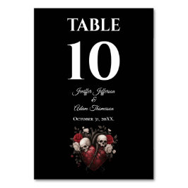 Numeração De Mesa Casamento Alternativo de Halloween Gótico