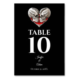 Numeração De Mesa Casamento Alternativo de Halloween Gótico