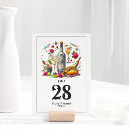Numeração De Mesa Casamento Animado e Divertido Tacos e Tequila Fies