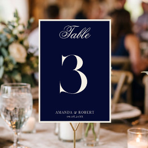 Numeração De Mesa Casamento Antigo Dinheiro Azul Naval Elegante