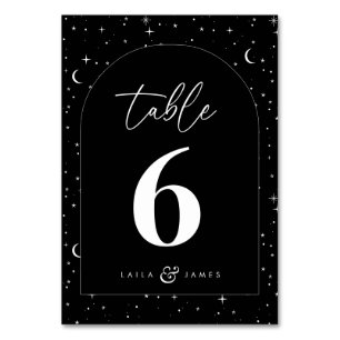 Numeração De Mesa Casamento Arrancado Negro Celestial