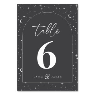 Numeração De Mesa Casamento Arranjado de Carvão Celestial