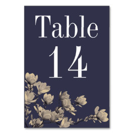 Numeração De Mesa Casamento Azul e Magnolias do Sul