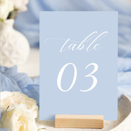 Numeração De Mesa Casamento Azul Elegante