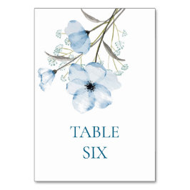 Numeração De Mesa Casamento Azul Empoeirado Chic Moderno e Elegante