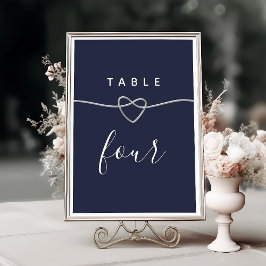 Numeração De Mesa Casamento Azul Marinho Chic