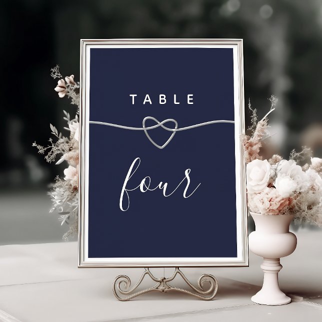 Numeração De Mesa Casamento Azul Marinho Chic (Criador carregado)