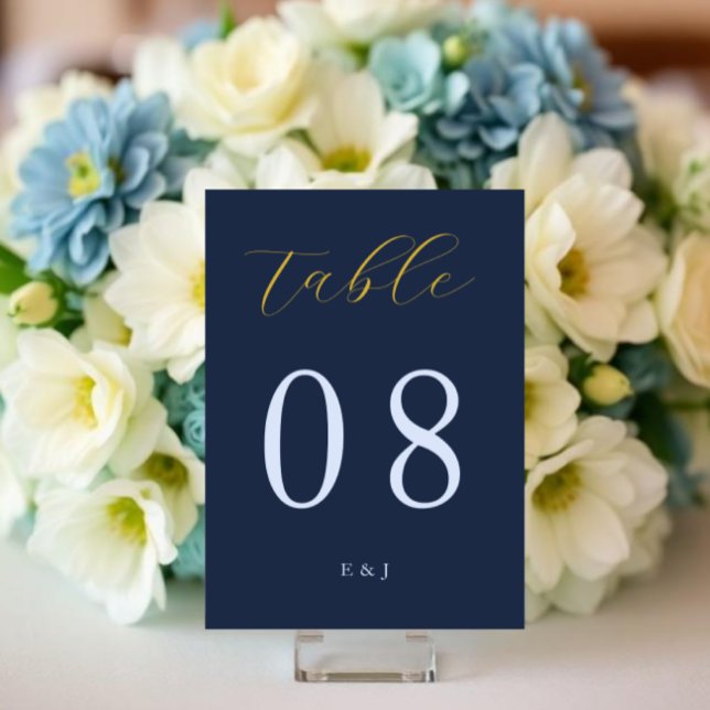 Numeração De Mesa Casamento Azul Opulente (Criador carregado)