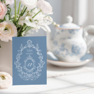 Numeração De Mesa Casamento Barroco Vintage em Damasso