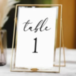 Numeração De Mesa Casamento Básico Elegante Minimalista<br><div class="desc">Este é um número mínimo minimalista de tabela básica de casamento clássico elegante!</div>