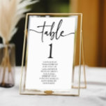 Numeração De Mesa Casamento Básico Mínimo Minimalista Moderno Clássi<br><div class="desc">Esta é uma Tabela de Casamentos Básicos Mínima Minimalista Moderna Clássica com Nomes!</div>