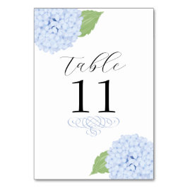 Numeração De Mesa Casamento Blue Hydrangea Watercolor