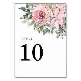 Numeração De Mesa Casamento Blush PInk Florals