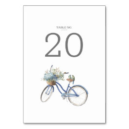 Numeração De Mesa Casamento Bohemian Blue Floral Watercolor