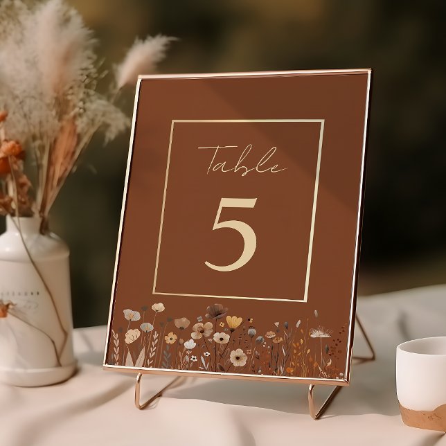Numeração De Mesa Casamento Boho Terracota (Criador carregado)