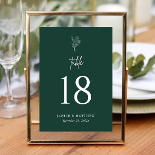 Numeração De Mesa Casamento Botânico Minimalista Boho Esmeralda