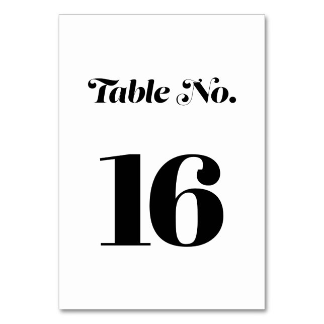 Numeração De Mesa Casamento Branco da Caligrafia Mínima Elegante (Frente)