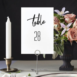 Numeração De Mesa Casamento Branco Na moda preto personalizado moder