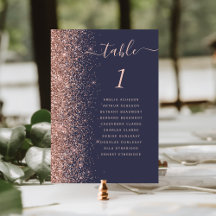 Casamento Brilho Dourado Rosa Azul Escuro
