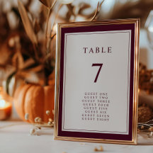 Casamento Burgundy Elegante Simples Mínimo Borda