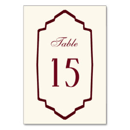Numeração De Mesa Casamento Burgundy Xadrez Retro Elegante