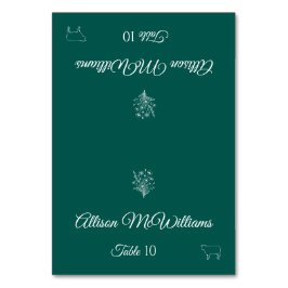 Numeração De Mesa Casamento Carteira de Localidade-Flor Selvagem-Car