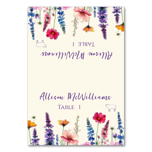 Numeração De Mesa Casamento Carteira de Localidade — Sinfonia de flo (Frente)