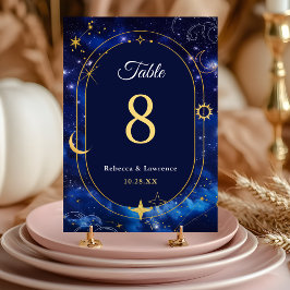 Numeração De Mesa Casamento celeste azul-legante