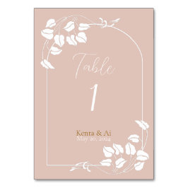 Numeração De Mesa Casamento Chic Natural