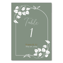 Numeração De Mesa Casamento Chic Natural