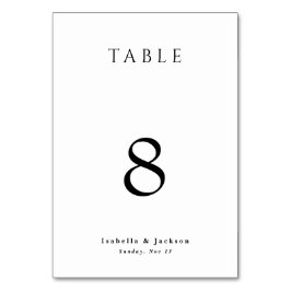 Numeração De Mesa Casamento Chic Simples Preto e Branco