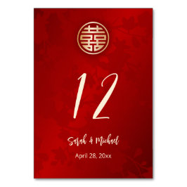 Numeração De Mesa Casamento Chinês Moderno