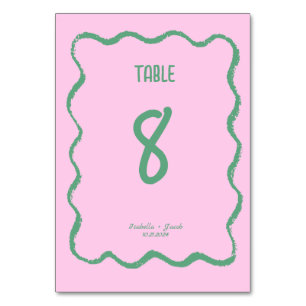 Numeração De Mesa Casamento Cinzento-Branco e Verde