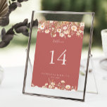 Numeração De Mesa Casamento Clássico Boho Blush Wildflower<br><div class="desc">Este clássico número da mesa de casamento de flores silvestres é perfeito para um casamento rústico. O design apresenta uma elegante e elegante cor d'água, pincelada, rosa, flores silvestres multicoloridas desenhadas à mão, perfeitamente organizadas em buquês atraentes. Este é um número de tabela de dois lados. Adicione cada número de...</div>